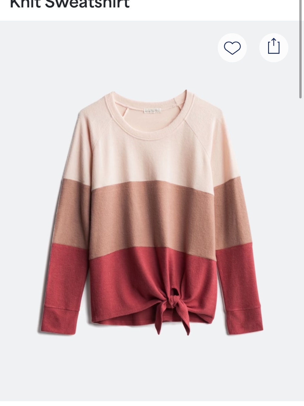 nine britton Colorblock Crewneck Sweater in Blush, Taupe & Rose